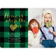 Green Plaid Home Holiday Photo Moving Announcements Image 5 of 6
